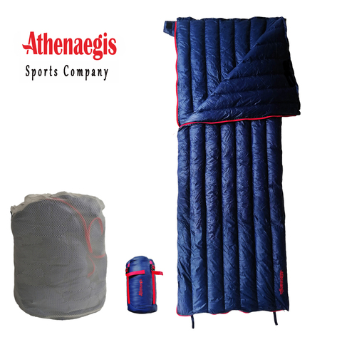 Athenaegis-saco de dormir ultraligero de 190x72cm para adultos, impermeable, para acampar al aire libre, con plumón de ganso ► Foto 1/4