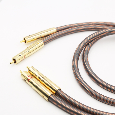 Accuphase-Cable RCA de alta fidelidad edición aniversario 40, Cable de Audio de conexión RCA, enchufe chapado en oro ► Foto 1/6