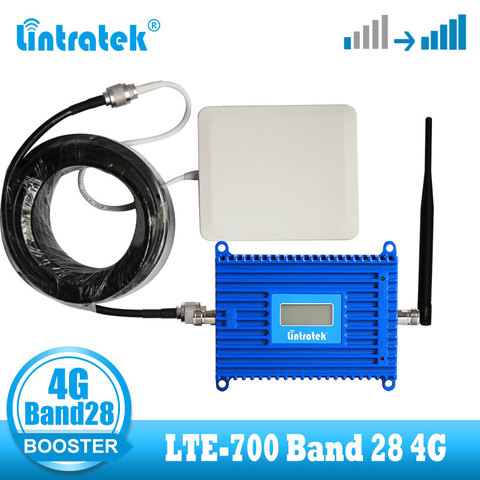 Amplificador de señal B28 4G LTE 700 mhz amplificador de señal celular booster 4g internet Band 28 LTE700 repetidor de internet de teléfono móvil con ALC ► Foto 1/6