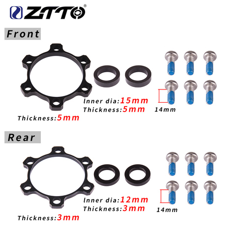 ZTTO-Adaptador de refuerzo para bicicleta, arandela espaciadora de 6 tornillos, de 12x142 a 148, 15x100 a 110, 110, 15mm ► Foto 1/5