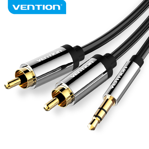 Vención de la RCA Cable de 3,5mm a 2RCA Aux RCA Jack 3,5 Audio estéreo Cable para teléfono amplificador DVD o cine en casa 2 RCA Cable AUX ► Foto 1/6