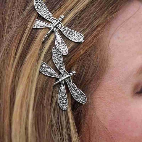 Horquillas Vintage de libélula para novia, accesorios para el cabello de boda, transparente, 1 Uds. ► Foto 1/6