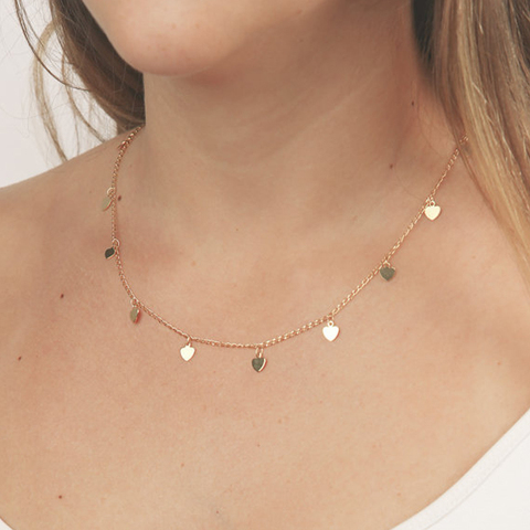 Collar de melocotón y corazón para mujer, colgante con personalidad, joyería de fiesta al por mayor XL857 ► Foto 1/6