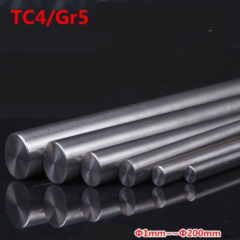 4 piezas/lote longitud 250mm 10 pulgadas TC4 titanio Ti Bar grado GR5 barra de Metal diámetro 1mm-10mm para la fabricación de turbina de Gas aeroespacial ► Foto 1/6
