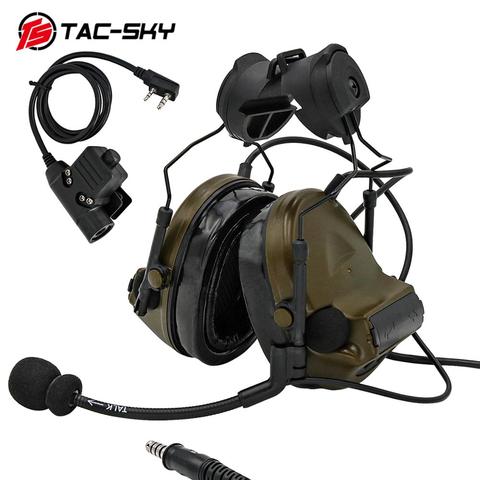 TAC -SKY COMTAC II-Soporte de casco edición, reducción de ruido, militar, auriculares tácticos de tiro y PTT, PTTu94ptt ► Foto 1/6