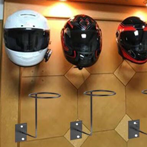 Soporte para casco de motocicleta soporte de suspensión de aluminio montado en la pared gancho Rack para sombrero gorra accesorios de motocicleta ► Foto 1/6