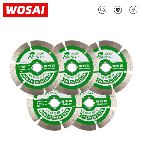 WOSAI-amoladora angular de 110mm Disco de corte de diamante, 3,3 