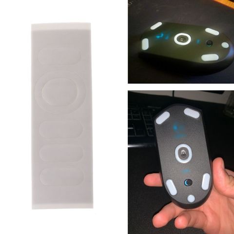 1 Juego de patines de ratón con borde de la curva, blanco, de 0,6mm, para Logitech G304 G305 ► Foto 1/6