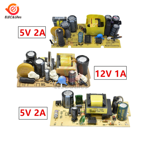 Módulo del interruptor de la fuente de alimentación, AC-DC, 100V-240V a 5V, 2A/2.5A, 12V, 1A, doble protección de circuito corto de sobrevoltaje ► Foto 1/6