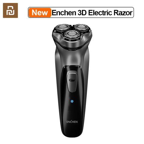 YouPin-Afeitadora eléctrica Enchen BlackStone 3D para hombre, recortadora de barba recargable con bloqueo flotante, USB tipo C, 3 unidades ► Foto 1/6