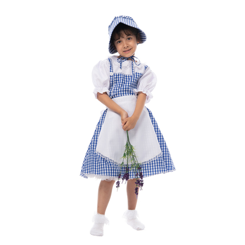 Reneecho Mago de Oz disfraz de Dorothy para niñas Alicia en el país de las maravillas para niños traje de los niños azul dama de traje de Halloween ► Foto 1/6