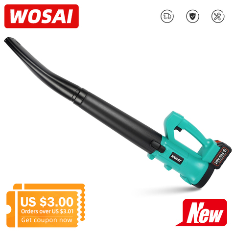 WOSAI-soplador inalámbrico de hojas, 20V, presión de viento, batería de iones de litio de 5,4 kPa, eléctrico, barredor, herramientas de jardín ► Foto 1/6