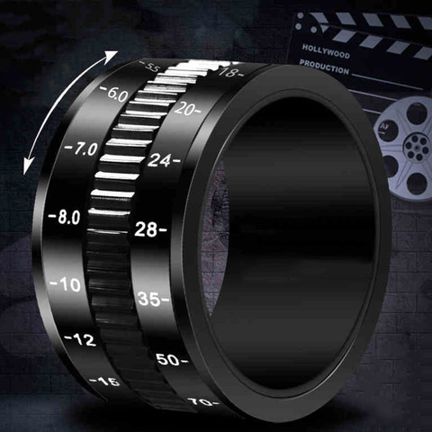 Anillos de lente de cámara negra para hombre, anillos de descompresión giratorios independientes, para fiesta, dominado, Digital ► Foto 1/6