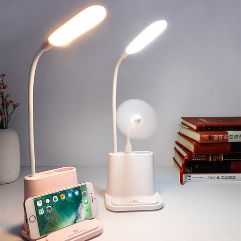 Lámpara Led de mesa creativa para niños y bebés, luz de lectura para escritorio, soporte para bolígrafo y teléfono, carga USB, protección táctil para los ojos, iluminación Led ► Foto 1/6