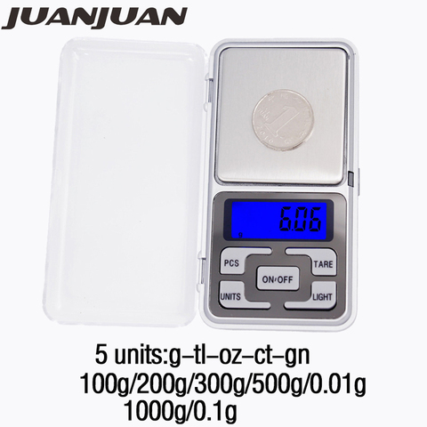 Minibáscula Digital de bolsillo para cocina, 1 Uds., 100g/200g/300g/500g/0,01g, joyería, peso de diamante, peso de 40 ► Foto 1/6