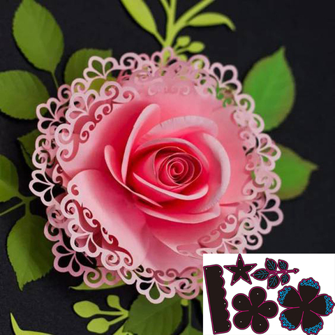 Troqueles de corte de Metal para álbum de recortes troqueles de corte de hojas de rosas DIY tarjetas de papel Diy troqueles de corte de Metal flores árbol ► Foto 1/6