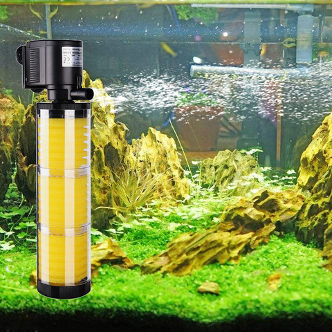 Filtro de acuario silencioso, 3 en 1, para filtración de Acuario, filtro sumergible multifunción ► Foto 1/4