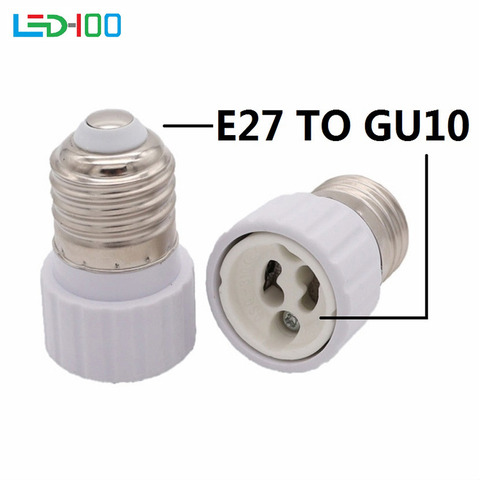 Nueva buena calidad E27 a GU10 Material incombustible lámpara convertidor de enchufe Luz de adaptador Base de bombilla tipo ► Foto 1/5