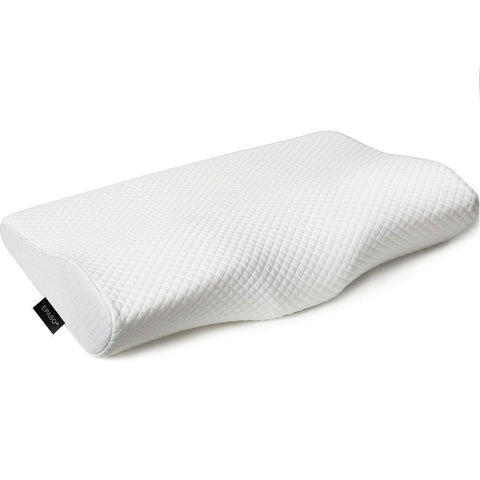 MOYEAH Anti-ronquidos contorno almohada de espuma de memoria ergonómico Cervical almohada para el dolor de cuello protección del cuello con funda de almohada ► Foto 1/6