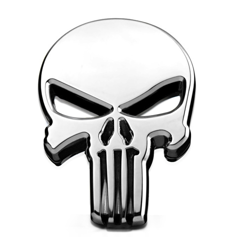Logo de la etiqueta engomada del Punisher del cráneo del Metal ► Foto 1/5