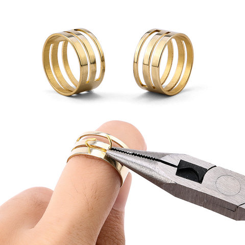Herramientas de anillo de Fácil de abrir de 9x18mm, herramientas de joyería de cierre de dedo, abridor de anillo de cobre para bricolaje, joyería ► Foto 1/6