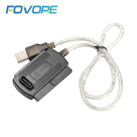 Cable adaptador de Unidad de disco duro HDD para ordenador portátil, convertidor 3 en 1, USB 2,0 IDE SATA 5,25 s-ata 2,5 de 3,5 pulgadas ► Foto 1/5