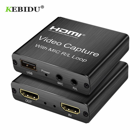 KEBIDU-tarjeta de captura de vídeo HDMI 4K, 1080p, tarjeta de captura de juegos, dispositivo de caja grabadora USB 2,0 para transmisión en vivo, grabación de vídeo ► Foto 1/6