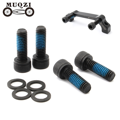 MUQZI 4 Uds bicicleta M6 freno de disco de tornillo adaptador M6 * 18/35mm soporte de la pinza de freno perno camino de MTB bicicleta ciclismo accesorios de partes de ► Foto 1/6