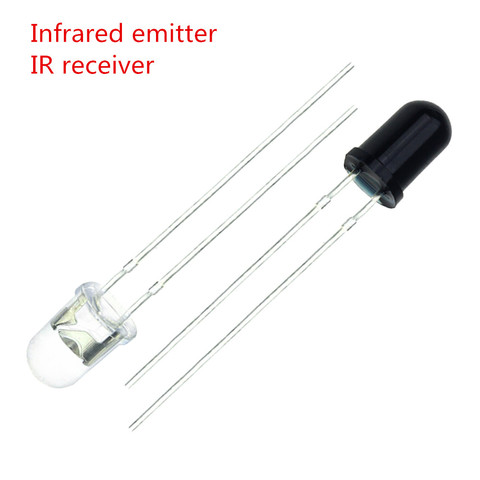 Emisor de luz LED infrarroja y receptor de diodo IR, 5mm, 940nm, 301A, 10 pares ► Foto 1/3