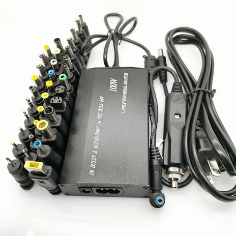 Adaptador de fuente de alimentación de 100W para portátil, cargador de CC de coche, Universal, color negro, soporte de envío directo ► Foto 1/6