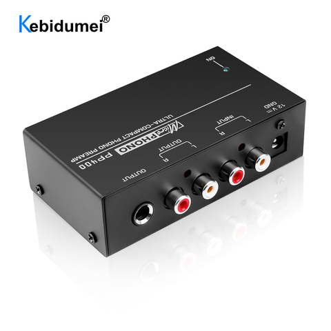 Kebidumei-Preamplificador de Phono ultracompacto, con RCA, 1/4 pulgadas, TRS, Interfaces, Preamplificador de Phono PP400 ► Foto 1/6