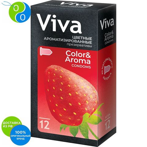 Condones de colores vivos con sabor 12 Uds., condones sschtvschy, ghtpthdfnbds, VIVA, Viva Mshmf, anticepción, condones de sabores, 18 +, condones confiables, duraderos, condones clásicos, condones de lujo, condones de colores ► Foto 1/2