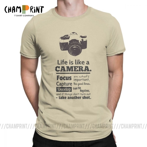 Camisetas Vintage de algodón para hombres, camisa de manga corta para fotografía, Ropa de talla grande ► Foto 1/6