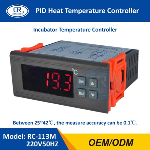 RINGDER RC-113M 230V50HZ, alta precisión 0,1 PID, termostato regulador y controlador digital del calor y temperatura para incubadoras de laboratorios ► Foto 1/6