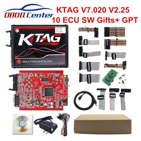 Kit de escaneo maestro KTAG 7.020 V2.25, accesorio rojo PCB Ktag KESS, Kess V5.017 V2.47 Obd2 gerente, actualización KESS V4.036 K tag V7.020 ► Foto 1/6