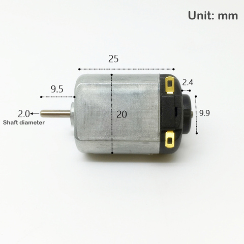 DC 2,4-7,4 V 130 Micro Motor de DC de alta velocidad cepillo de carbono DIY juguete de cuatro ruedas del barco del coche modelo de Motor 3V 3,7 V 4,8 V 6V 7,2 V ► Foto 1/6