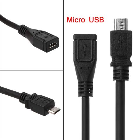 Cable de extensión de sincronización de datos, Micro USB hembra a macho, para Samsung, Huawei, Xiaomi, Android, tableta de teléfono móvil de 0,3 m/1m/2m/3m/5m ► Foto 1/5