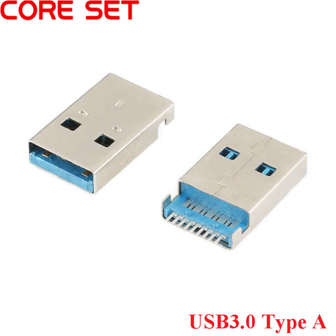 10 Uds USB 3,0 un tipo de tipo conector macho de 9 pines SMT SMD de alta velocidad de transmisión de datos USB 3,0 Jack de carga hembra de soldadura ► Foto 1/2