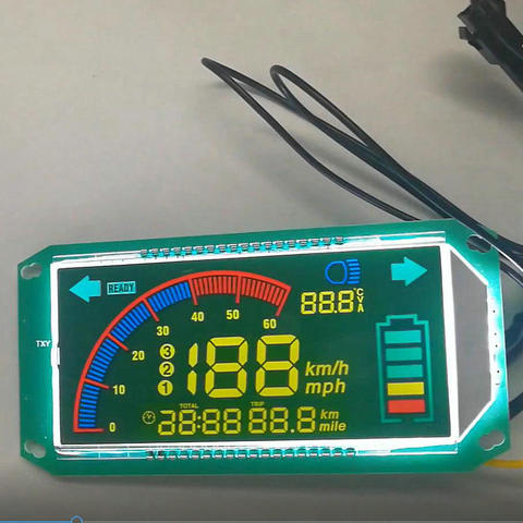 Velocímetro de panel con pantalla lcd de color para scooter Eléctrico, triciclo, piezas de bricolaje, indicador de nivel de batería de 48v-96v ► Foto 1/6