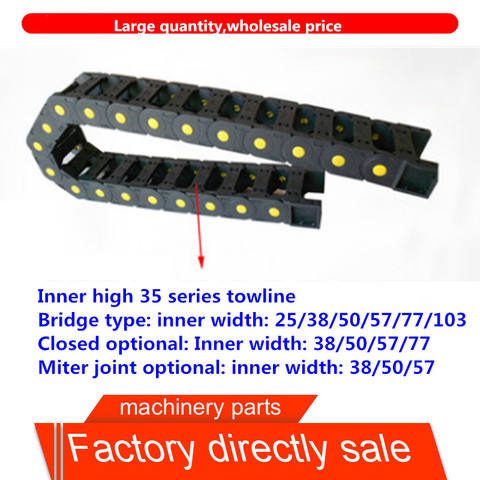 Cadena de Cable 25*25 38 50 57 77 103mm semicerrado Transmisión de Cable cerrado arrastre de plástico máquina de grabado CNC de remolque ► Foto 1/4