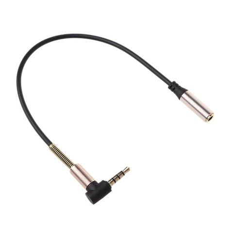 Cable de extensión de Audio estéreo para Samsung, IOS, teléfono inteligente, tableta, portátil, auriculares de 3,5mm, macho a hembra, 4 pole, 90 grados, 3,5mm ► Foto 1/6