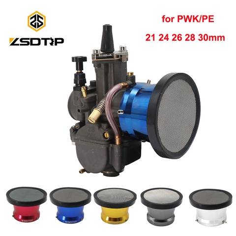 ZSDTRP-trompeta de aleación con cuerno de viento de Filtro de aire para motocicleta, 50mm, para carburador PWK21/24/26/28/30mm, PE28/30mm, nuevo ► Foto 1/6