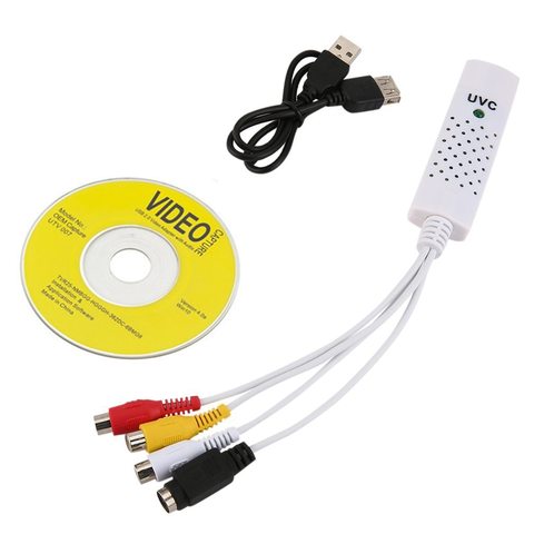 De alta calidad nuevo portátil USB 2,0 Easycap de Audio Tarjeta de captura de vídeo VHS adaptador a DVD, la captura de vídeo para Win7/8/XP/Vista ► Foto 1/6