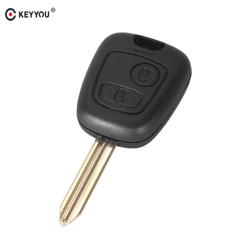 KEYYOU-funda con 2 botones para llave de coche en blanco, para Peugeot Partner Expert Boxer SX9, reemplazo de carcasa de llave remota ► Foto 1/6