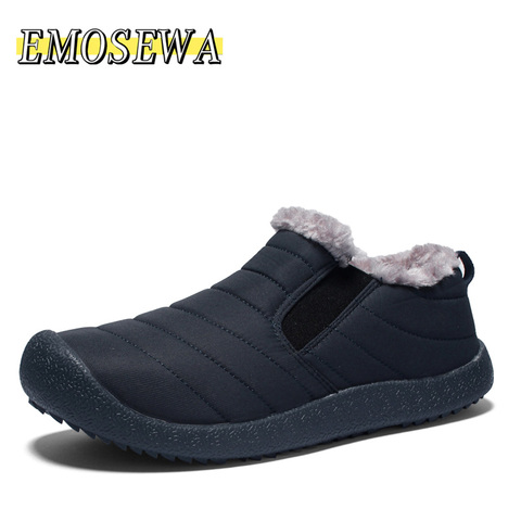 Zapatillas de casa de invierno para hombre, calzado suave de algodón, cálido y antideslizante, de alta calidad ► Foto 1/6