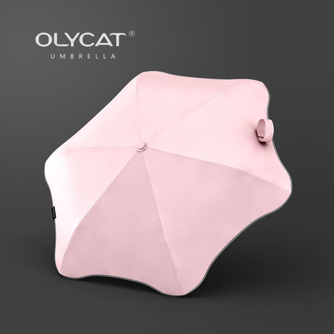 OLYCAT-paraguas ultraligero y transparente para mujer, sombrilla Anti UV para la lluvia, plegable, a prueba de viento, para niñas y niños ► Foto 1/6