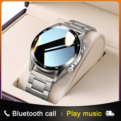 Reloj inteligente E1-2 para hombre, pulsera con llamada, Bluetooth, Dial personalizado, pantalla completamente táctil, resistente al agua, para Android e IOS, seguidor de actividad/deporte ► Foto 1/6