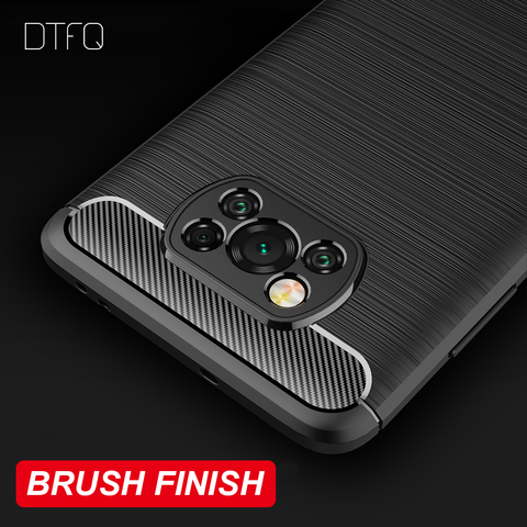 Funda de silicona para POCO X3 NFC, cubierta mate suave de fibra de carbono a prueba de golpes para POCO X3 X2 Coque, para POCOPHONE F2 Pro F1 M2 ► Foto 1/6