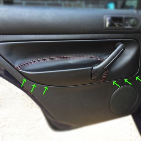 Panel de reposabrazos para puerta de coche, cubierta de cuero de microfibra embellecedora, para VW Golf 4 MK4 Bora Jetta 1998 1999 2000 2001 2002 - 2005 ► Foto 1/6