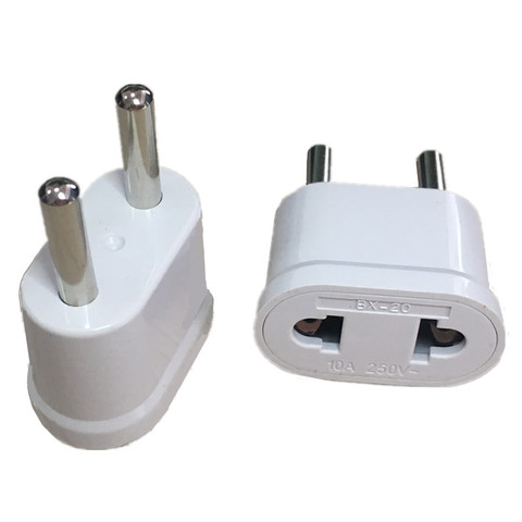 Adaptador de enchufe EU KR para viaje, enchufe eléctrico, cable de alimentación, cargador, enchufes de enchufe, Japón, EE. UU. A Europa, 1 Uds. ► Foto 1/1